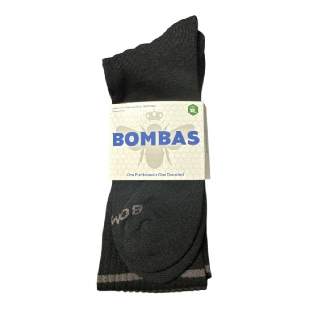 NWT Men’s Bombas Black Crew Socks Calf Length